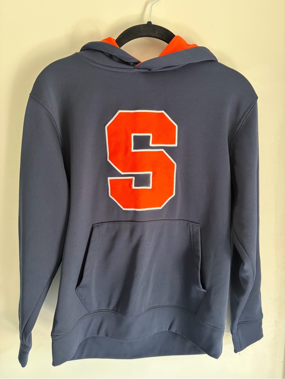 Kids Syracuse  Navy Hoodie with Orange 'S' Applique Size S EUC